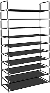 Sponsored Ad - ERONE Shoe Rack Organizer , Tall Shoe Storage for Closets Non-Woven Fabric Metal Sturdy Shoe Shelf Tower Ca...