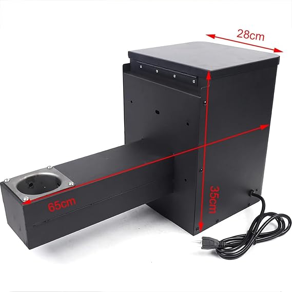 Pellet BBQ Smoker Hopper Assembly Kit,Electric Wood Pellet Smoker Grill Part,Knob Type Digital Temperature Controller,for Smoke,Bake