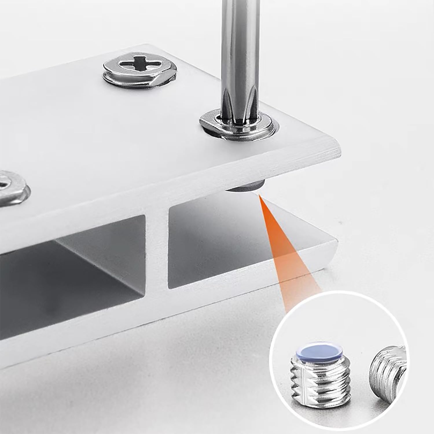 Set Di 4 Morsetti A F Per Vetro - Supporti Per Mensole Galleggianti Nero - Foto 13