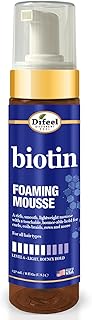 Difeel Biotin Foaming Mousse 8 oz. - Curly Hair Biotin Thickening Mousse, Ideal for Curls, Rows, Braids, and Coils