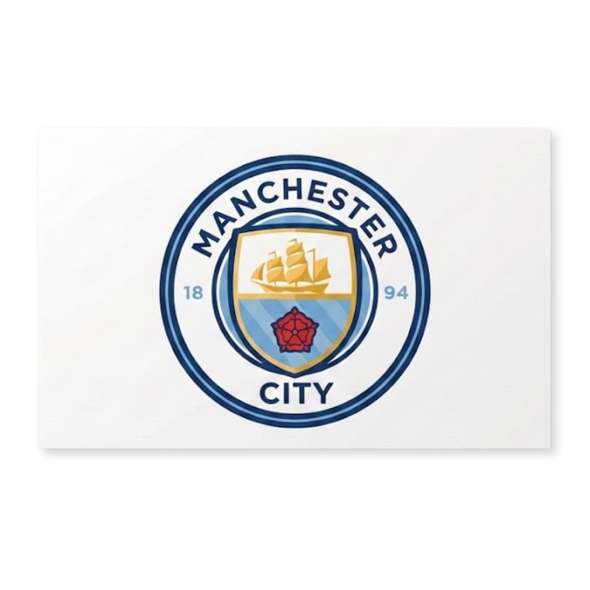 Fan Decor Official Manchester City Wall Sticker – Officially Licensed Vinyl Decal – 65x40cm or 100x60cm – Easy-Remove, No-Residue – Manchester City Gift for Men, Boys, Kids and Fans