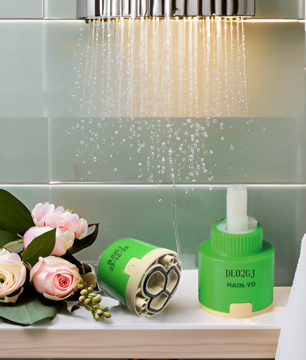 Hain-Yo DL02GJ 40mm Single Lever Faucet Cartridge, Sturdy, OEM Faucet Cartridges, Bathroom Ceramic Cartridges, Compatible with Belanger FC9AC006 40mm Ceramic Faucet Cartridge,1.58 INCHES (DL02GJ)