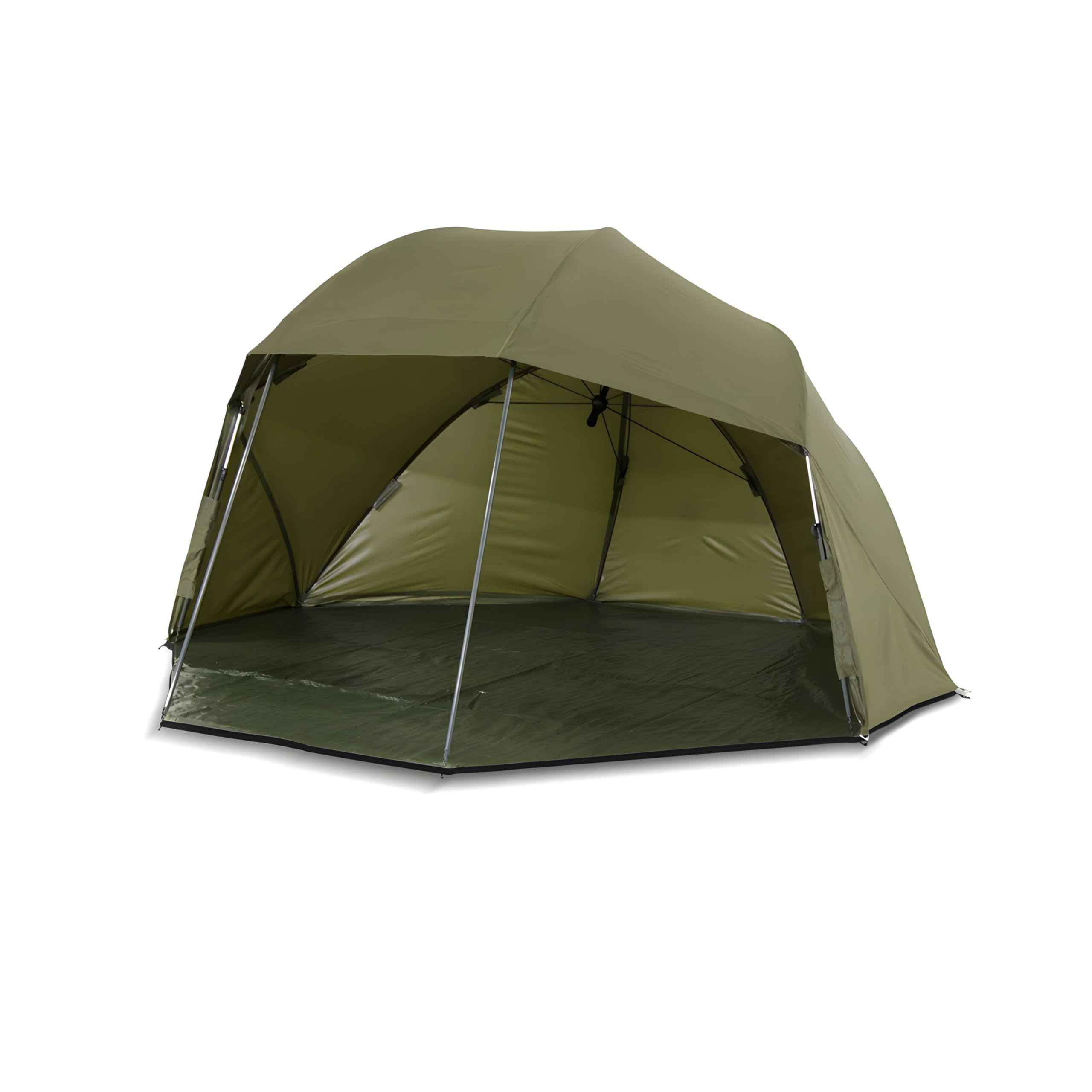 Lucx Wolf Brolly Schirmzelt für 1-2 Mann - wasserdichtes Angelzelt mit 10.000 mm Wassersäule, herausnehmbarer Bodenplane & Abnehmbarer Front - Karpfenzelt & Outdoor Shelter