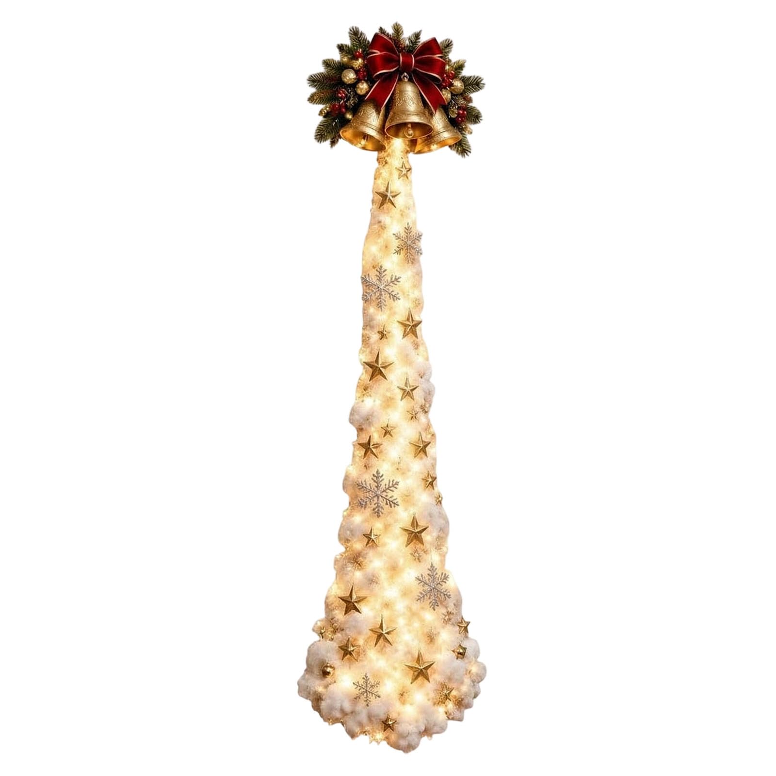 Christmas Magic Trail Wall Light, Cascading Christmas Wall Decor，Christmas Decor with Warm White Glow Sparkling Cascading Snow Light for Home Office Store Decor A Little Xmas Magic