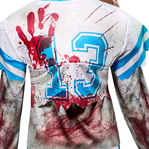 Disfraz de jugador de fútbol zombie para niños miniatura 5