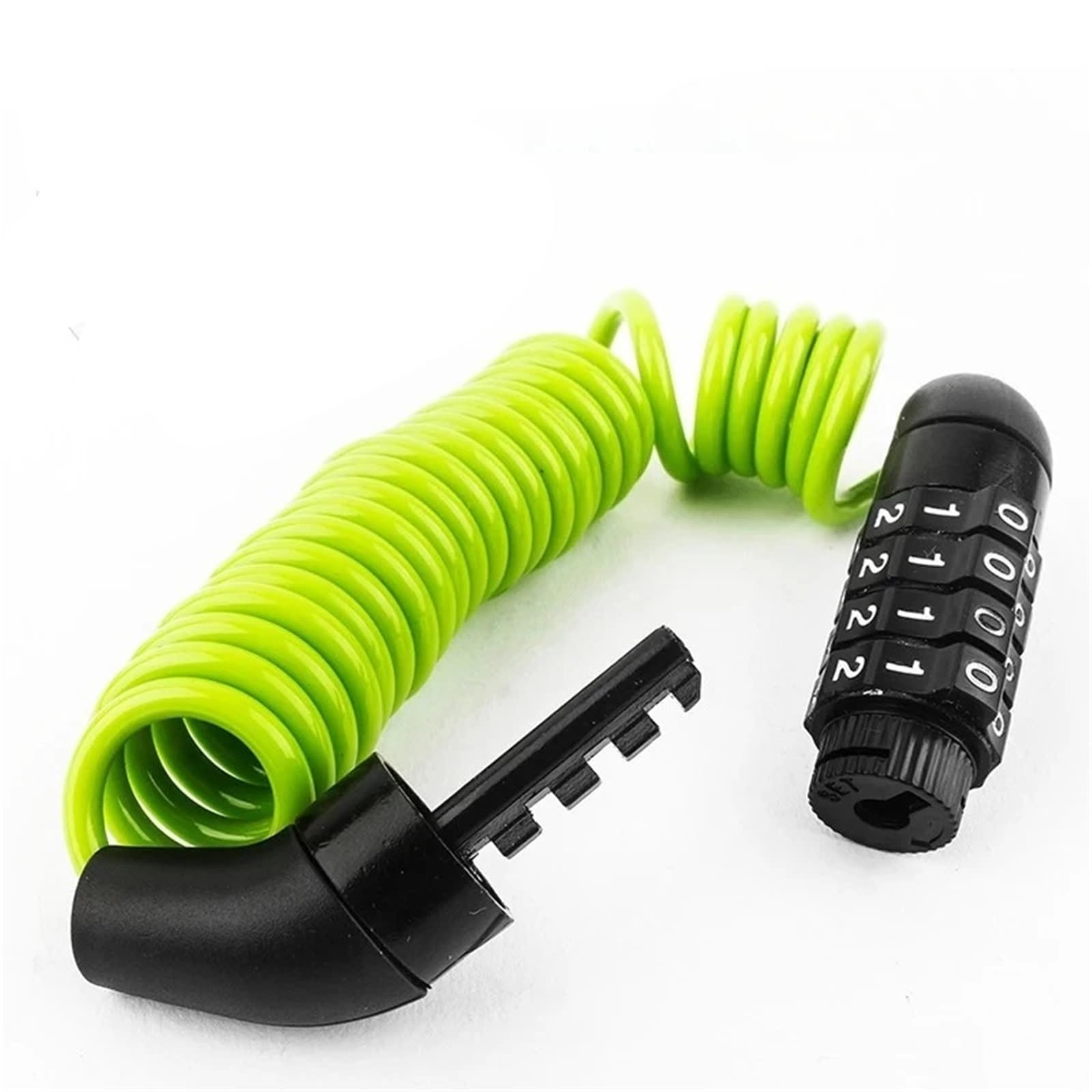 Motorcycle Handlebar Lock Anti Theft Flexible Steel Cable Durable Portable Waterproof Rustproof Motorcycle Security Motorbike Lock Security(Green)