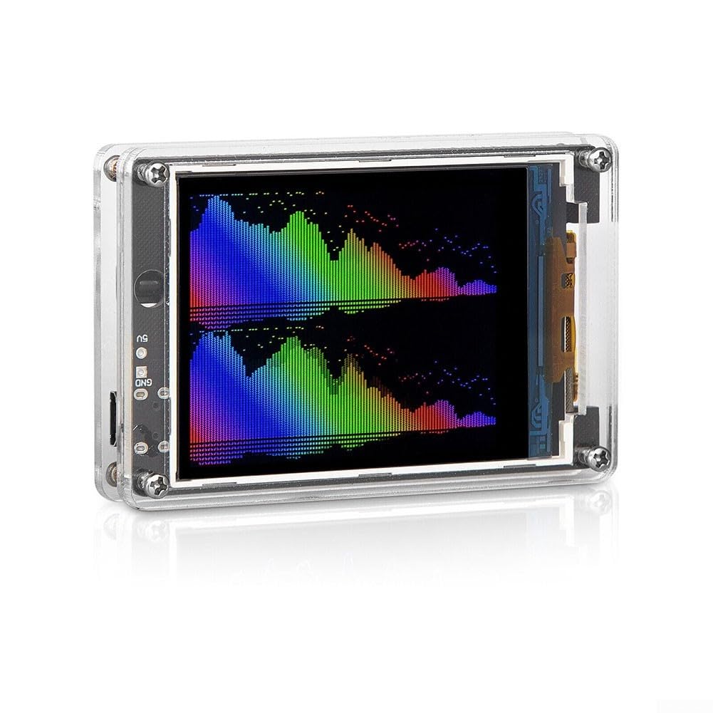 Orologio con visualizzazione del livello audio con visualizzazione musicale, luce ritmica attivata dal suono per studio domestico e autoradio, schermo LCD misuratore del volume con telecomando