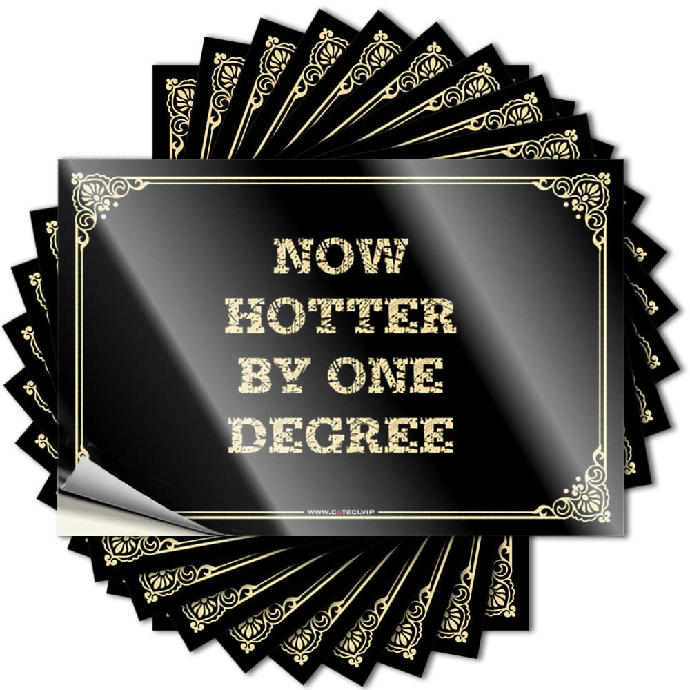 Vintage Plush Tattoos - Now Hotter By One Degree Removable Decal Helmet Easy Peel for Outdoor(6X9CM)