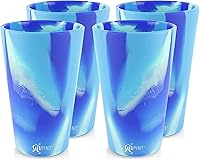 Vista 27 de Silipint Vaso de pinta de silicona de 16 oz – Vaso de silicona reutilizable irrompible sin BPA – Flexible apto para lavavajillas, microondas