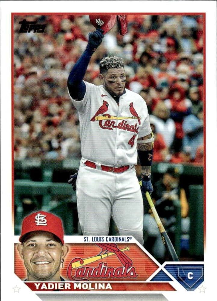 バットカード　インディアンズ　ガーディアンズ　MLB Amazon.com: 2023 TOPPS #4 YADIER MOLINA ST. LOUIS CARDINALS