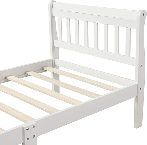Miniatura 56 de SOFTSEA Marco de cama de plataforma doble con nido y cabecero Gris con nido,Pureespresso,Puregray,Nogal sin estribo,Blanco con estribo,Blanco