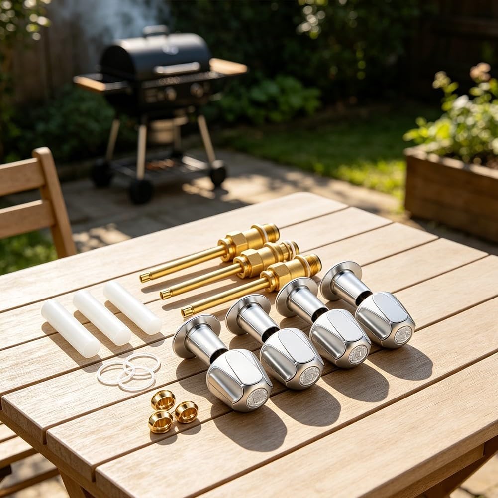 Kit para grifos Bañera 3 Mandos para latón Instalación para fácil(39619 Gold Color)