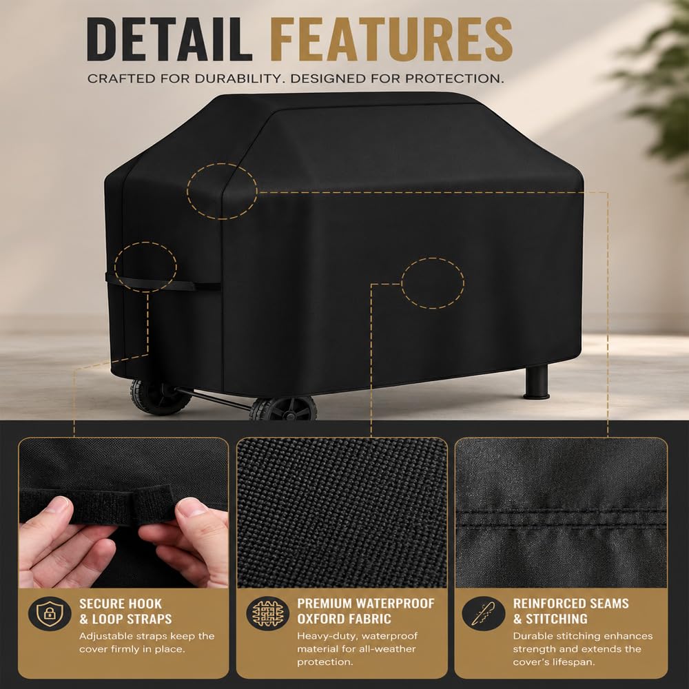 Funda para Barbacoa para Enders Boston Pro 4 2023-2026,Funda Protectora para Barbacoa Anti-UV Anti-Polvo Anti-Humedad, Without Reflective Strips