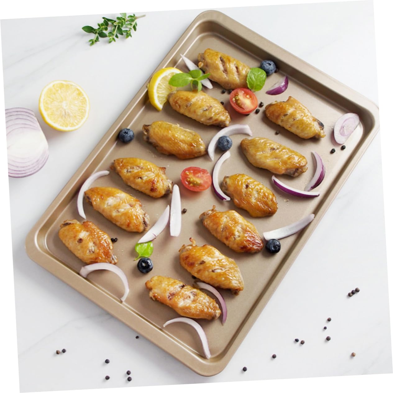 Alipis Carbon Steel Nonstick Baking Pan for Cookies Cake and Desserts Bakeware for Birthday Cakes Cakes and Quick Breads