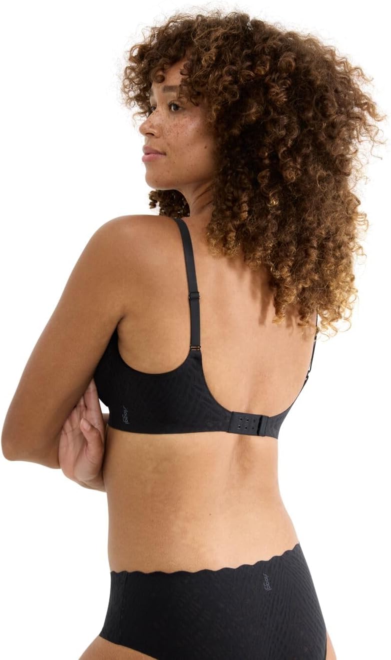 Sloggi Zero Feel Bliss UP Bra Push Up Non Wired Bra Seamless Underwear Lingerie Black