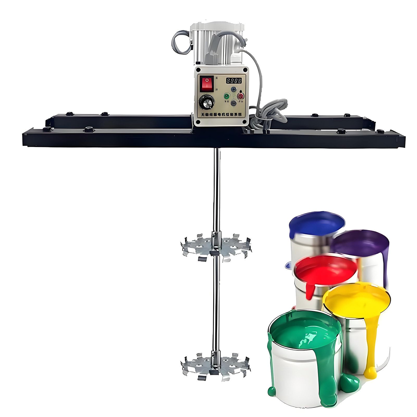 GUTYGIO Tank Mixer Paint Mixer,Industrial IBC Electric Stirrer,2100W Commercial,0-800RPM,1000L Capacity,Support Hanger for Heavy Use TypeD