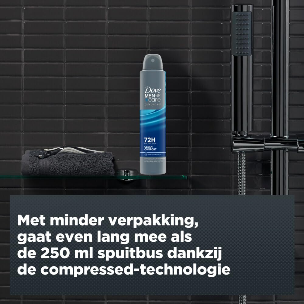 Dove Dove Men + Care, Deodorant für Herren, mit 1/4 Feuchtigkeitscreme, feuchtigkeitsspendende und hautfreundliche Formel, Schutz bis zu 72 Stunden, 6 Stück à 200 ml