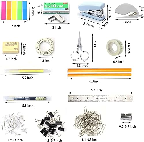 Miniatura 2 de SMAROICE Juego de suministros de oficina portátiles de 136 piezas con organizador de escritorio, kit de suministros de oficina, incluye bolígrafos,