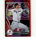 2021 Panini Prizm Draft Picks Red Prizm #145 Griff McGarry Virginia Cavaliers RC Rookie Baseball Trading Card