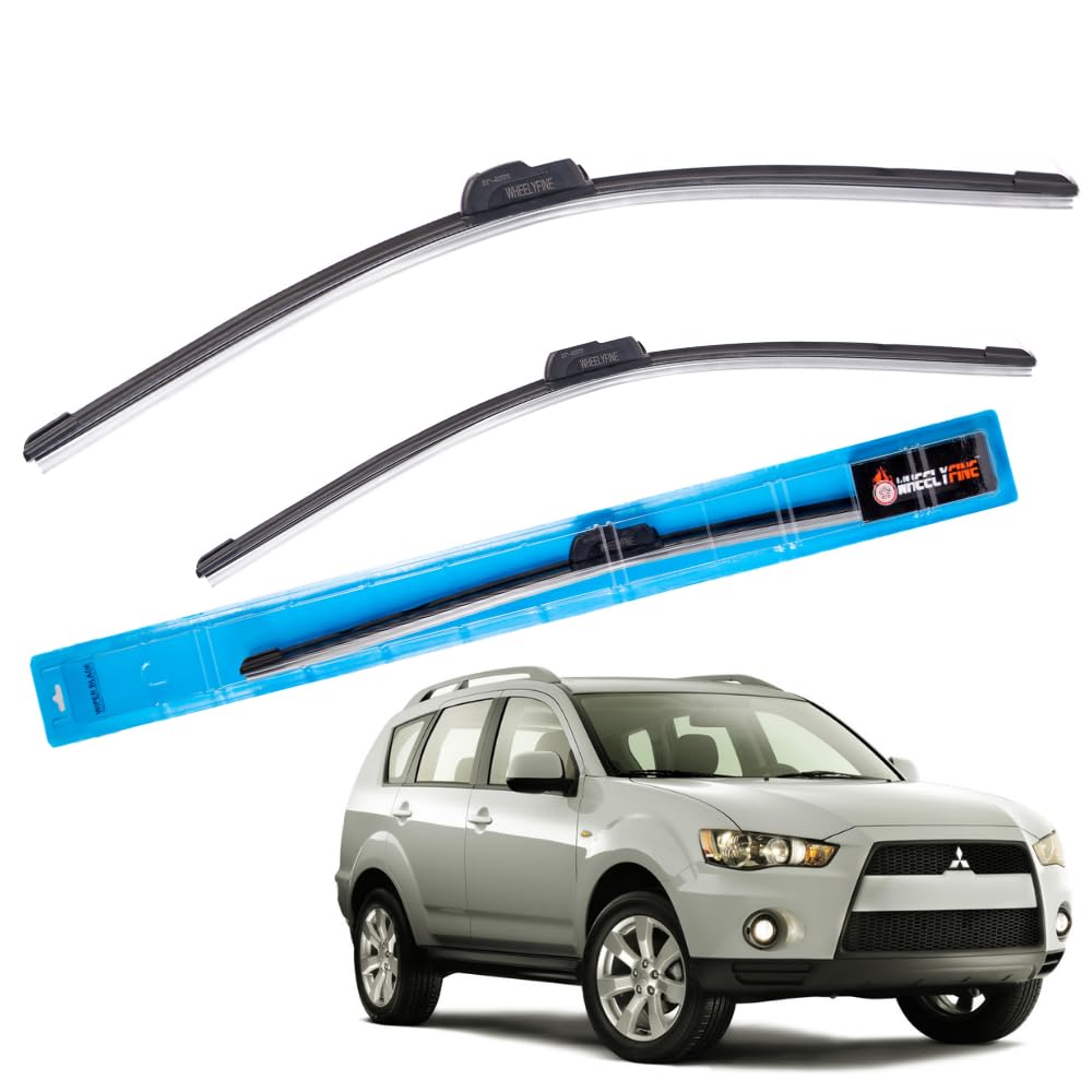 Windshield Car Wiper Blades Frameless Water Repellant Scratch Proof Cleaning Wiper Blades Refills Suitable for Outlander (2008-2012) Dr 24"/Pa 21"-image-45