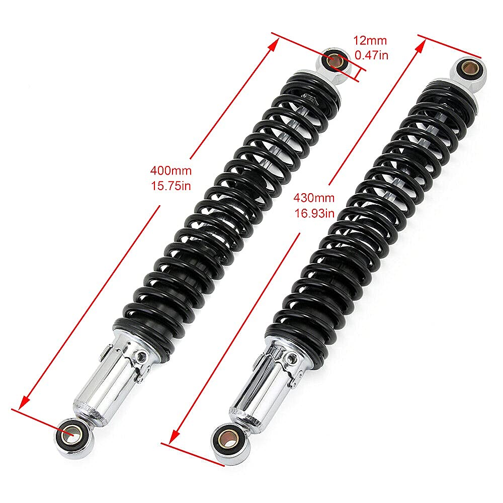 Amortisseurs arrière Moto 400mm Suspension Paire Universel SN4