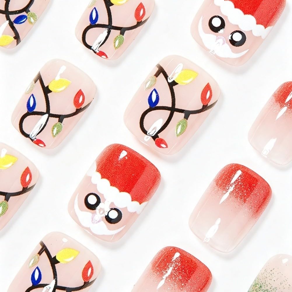 Uñas Falsas ABS Resina Degradado Festivo Uñas Falsas ABS Resina