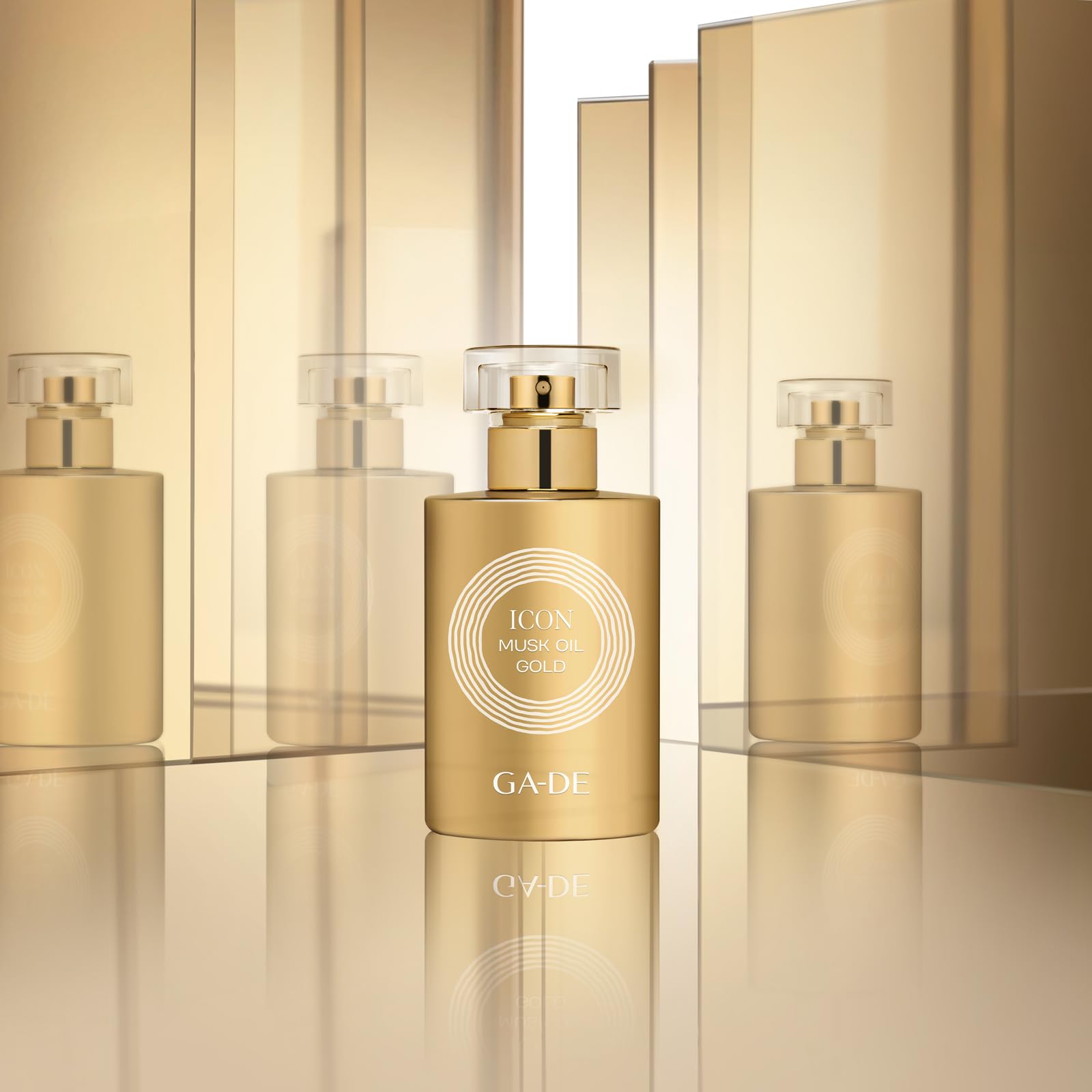 GA-DE Icon Musk Oil Gold EDP Spray perfumy dla kobiet - nuty mandarynki, czarnej porzeczki, jaśminu i paczuli - promieniuje pozytywną energią - 48 g
