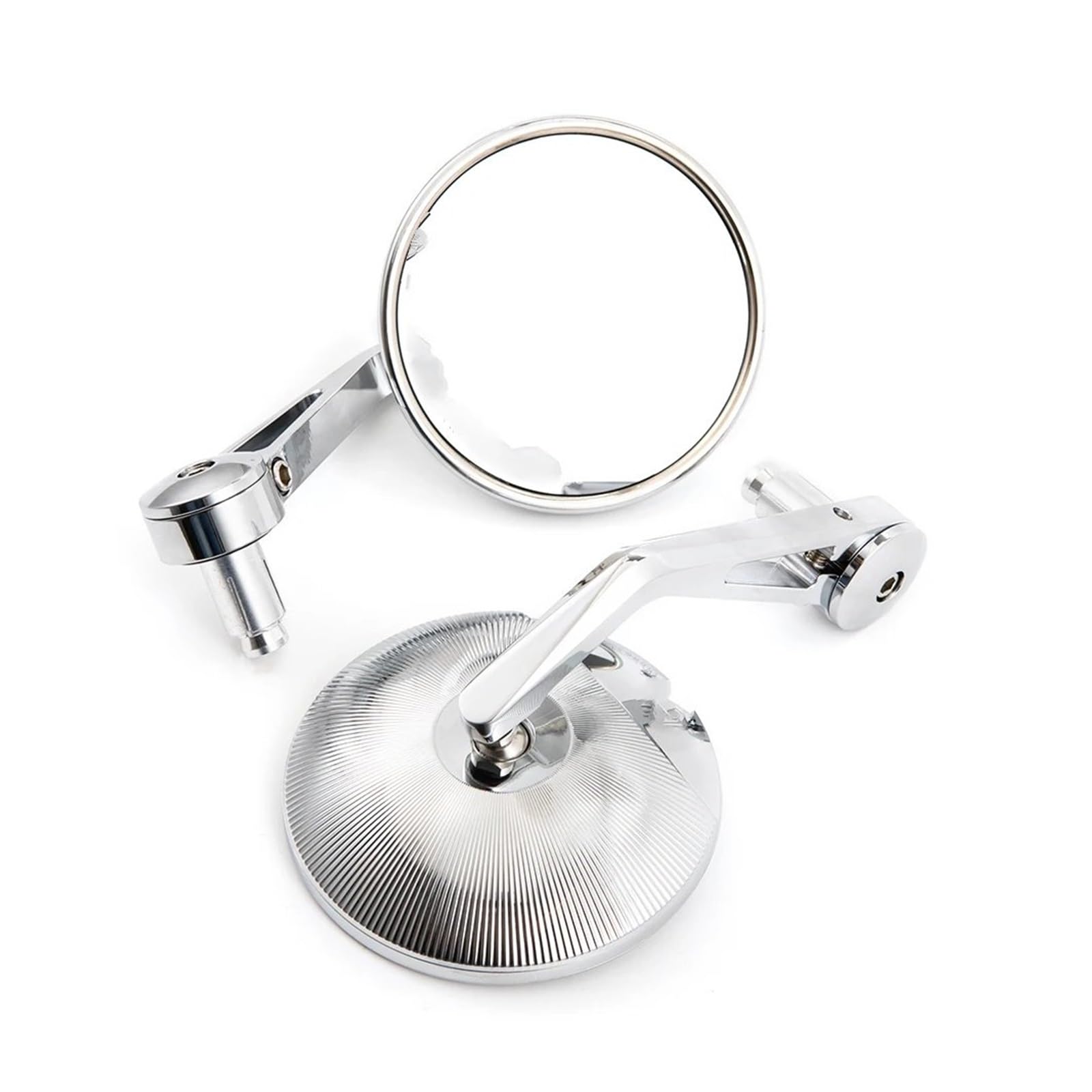 Rückspiegel Spiegel 1 Paar 7/8''22mm Universal Für Rück Bar End Seite Spiegel Lenker Spiegel Alten Schule Motorrad Chrom Konvex Lenkerendenspiegel