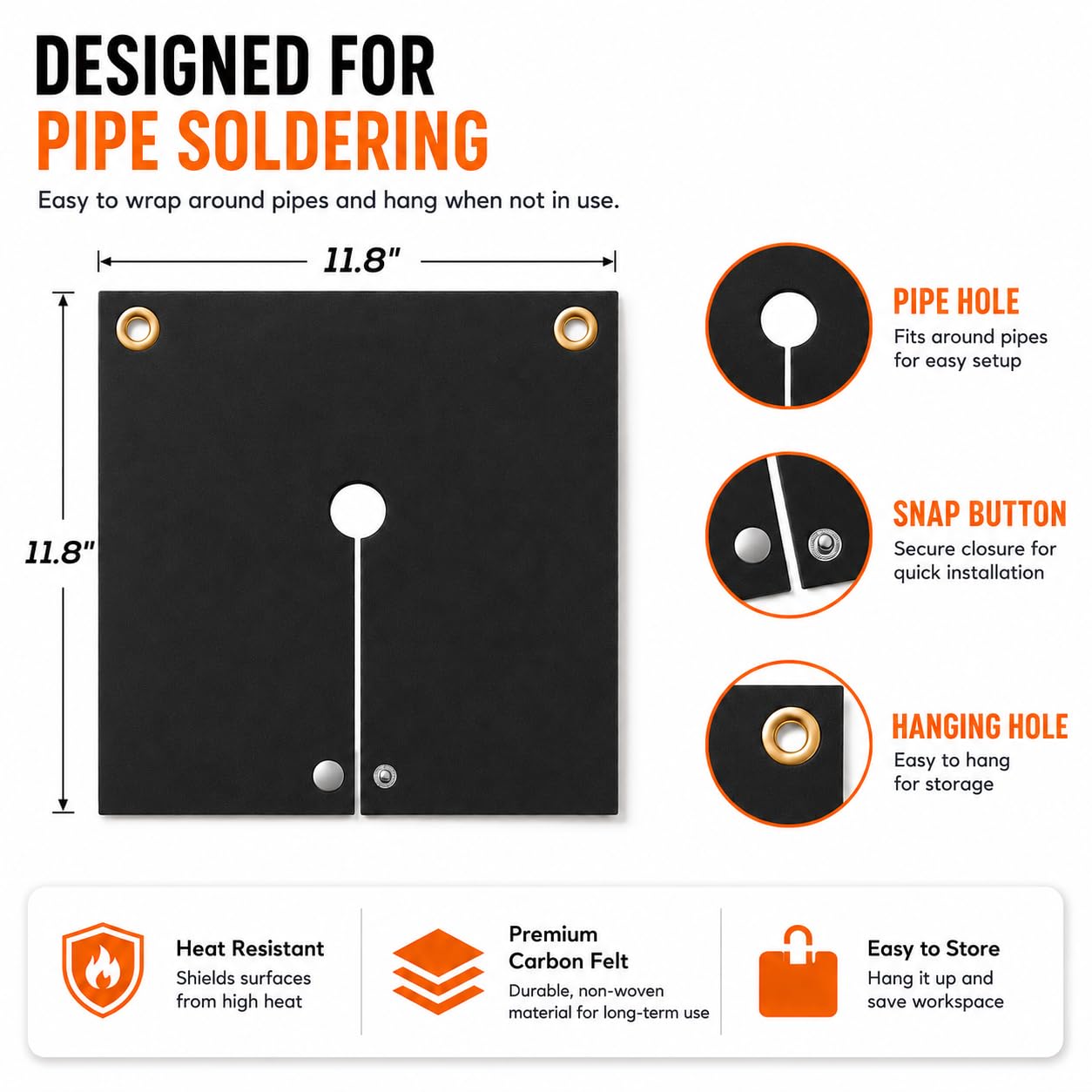 Fireproof Welding Blanket - Heat Shield for Torch -3