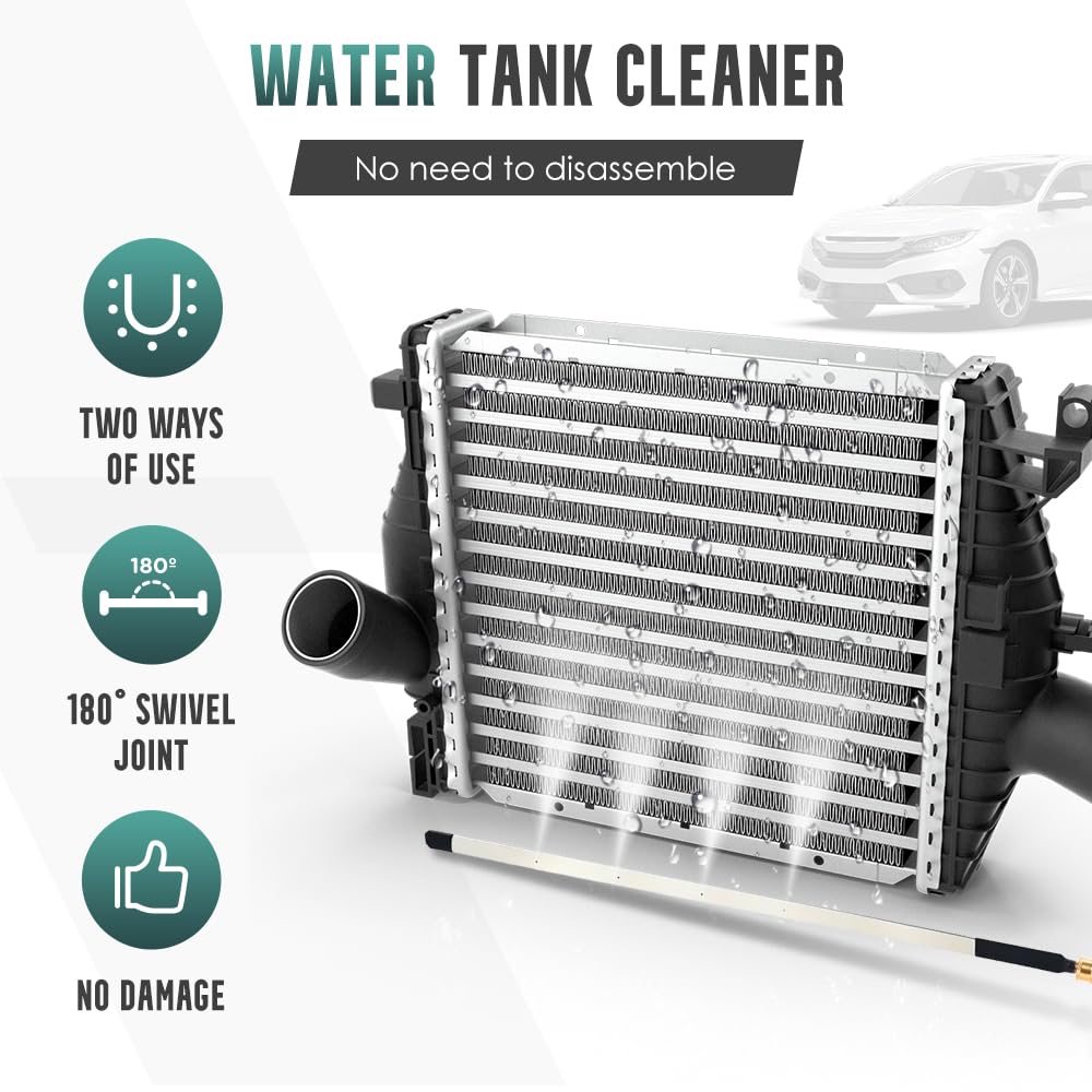 Radiator Cleaning Wand, 2025 New Pressure Washer Wand Radiator Cleaning Tool, 4500 PSI Dual-Use Radiator Flush and Cleaner Tool for Household Cars, Trucks, RV, Gutter Cleaning (24 inch)
