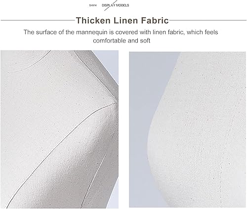 Miniatura 4 de Maniquí de forma de vestido femenino con trípode de madera y brazo, maniquí ajustable para mujer (con cabeza de madera)