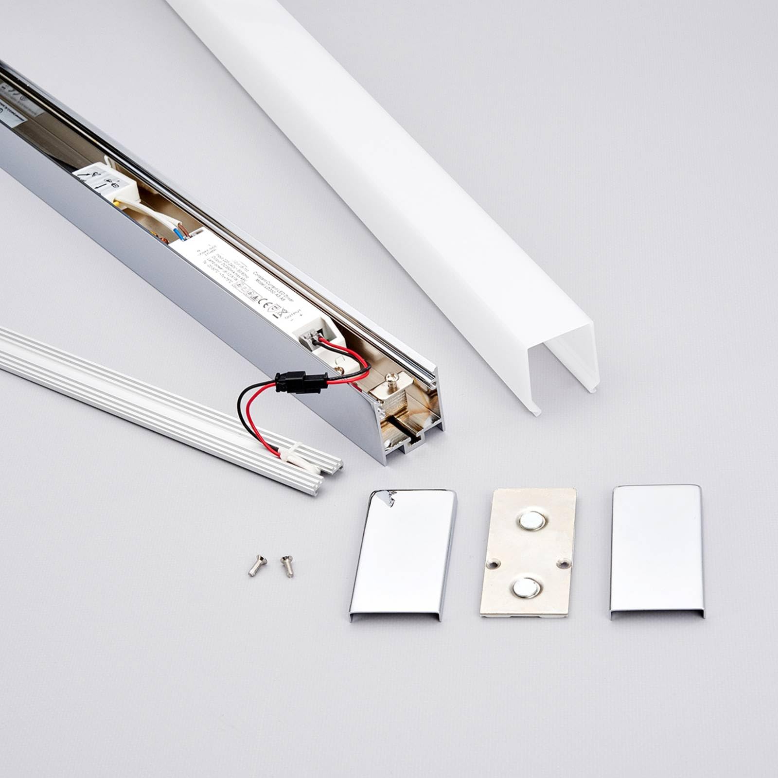 Lindby LED Wandleuchte, Wandlampe Bad Philippa (spritzwassergeschützt (Modern) in Chrom aus Metall (1 flammig) - Wandleuchten Spiegelleuchte Badezimmer Wandbeleuchtung Badezimmerleuchte