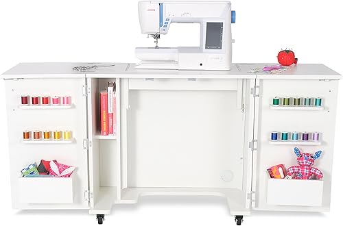 Miniatura 7 de Arrow Sewing Kangaroo Bandicoot - Armario de costura y acolchado con elevador, sala de estar, color blanco ceniza blanco (Ash White)