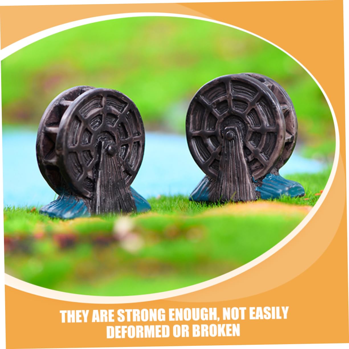 Hemobllo 50pezzi Mini Water Wheel Model for Garden Decor Portable Artificial Rockery Wheel for Fish Tank and Aquarium Landscape Accessory