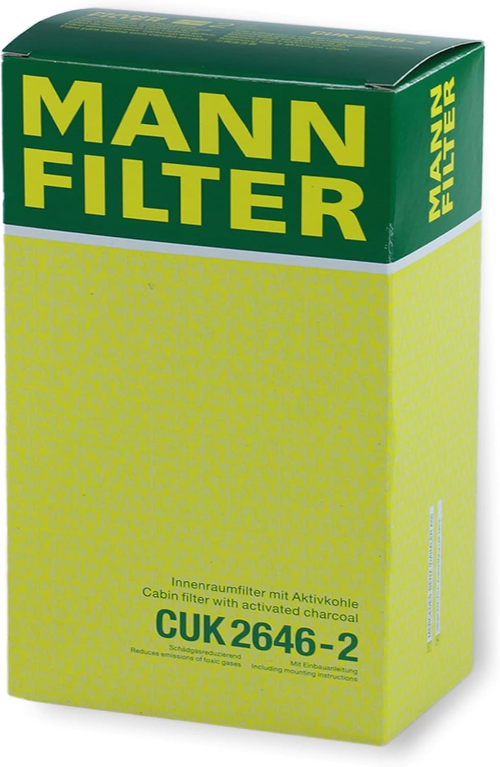 Mann Filter CUK 2646-2 Automotive Cabin Air Filter with Activated Carbon, Car & Truck Passenger Compartment OEM Filter Replacement for Mercedes Benz: ML350, GL450, R350 and more