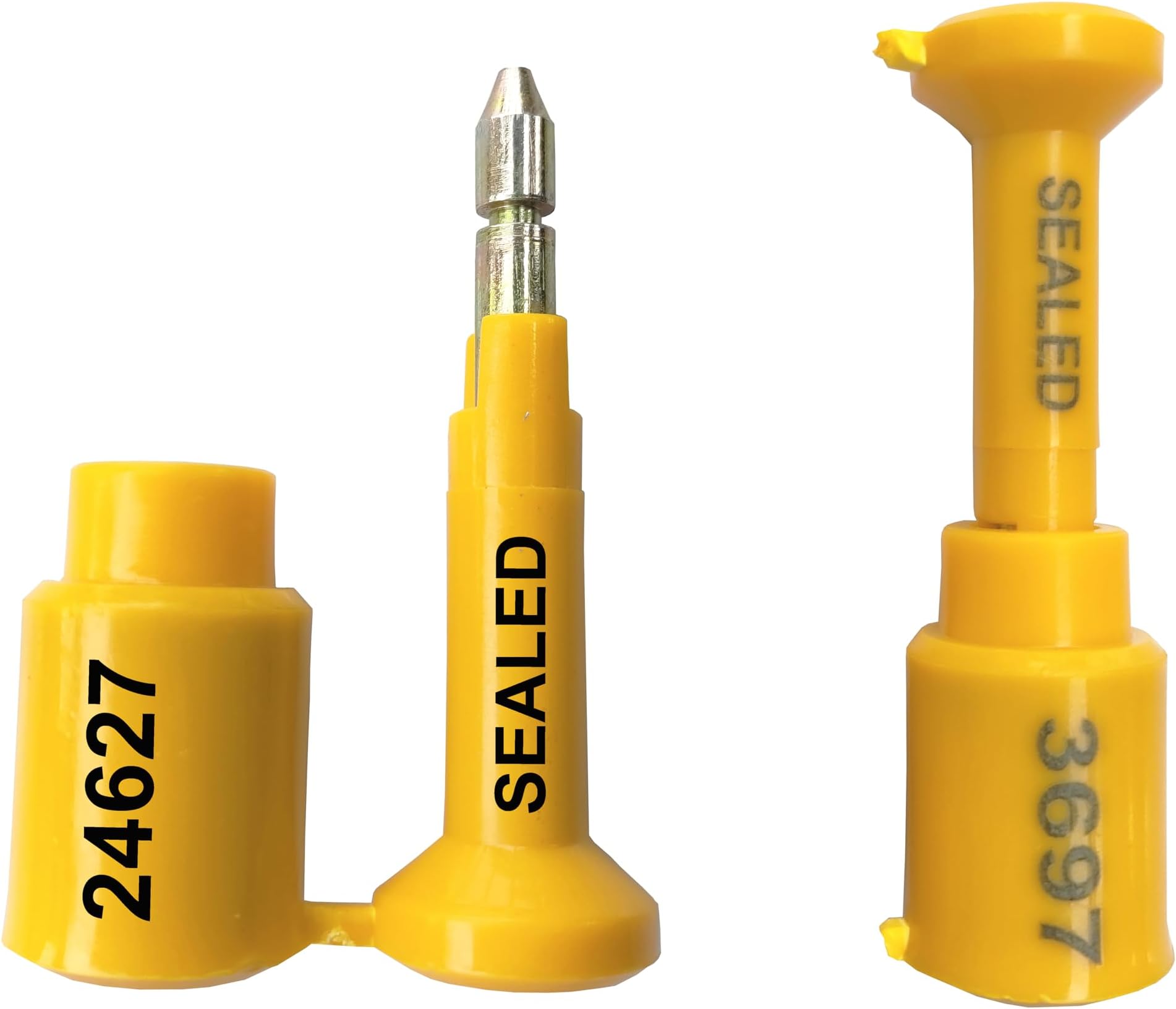 RAIBEX® Container Seal B105US Container SecuritySeal Bolt Seal Truck Seal Tamper Seal Lock | Yellow Color | Small Size | 50 Pcs |