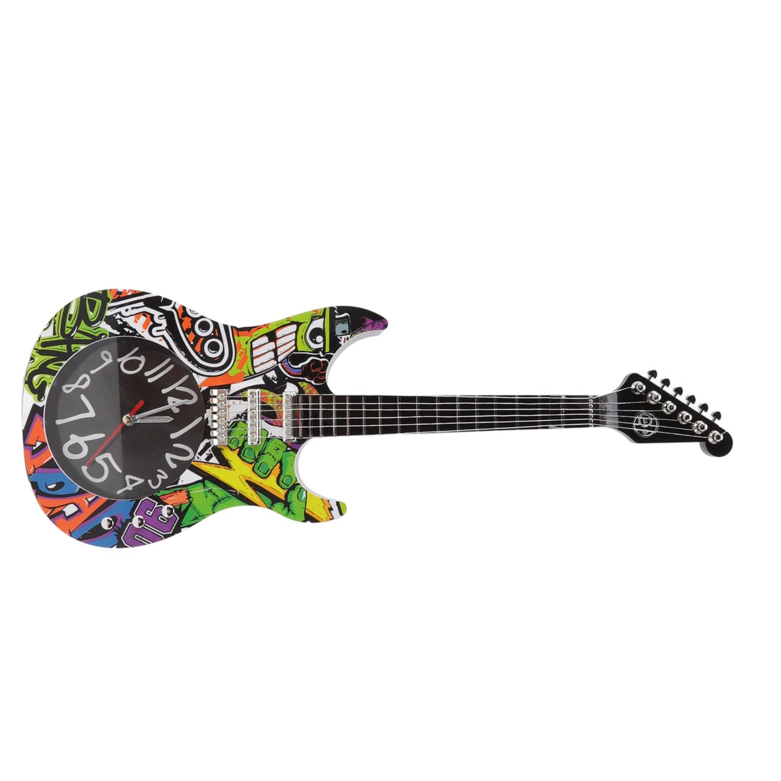 Horloge murale de guitare lyrlody avec affichage précis pour décoration rétro
