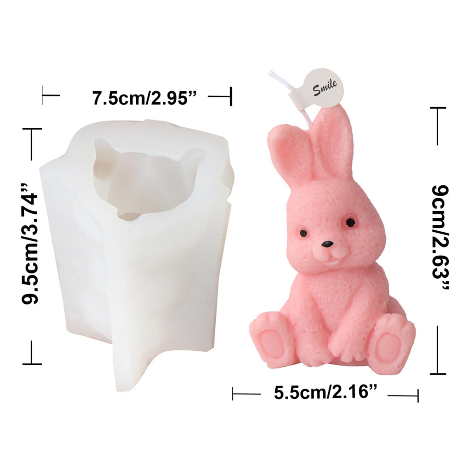 Stampi In Silicone Per Coniglio Pasquale In Rilievo 3D - 8