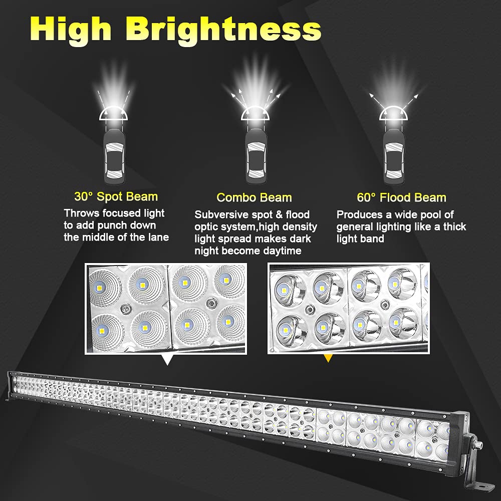 Amazon.co.jp: Willpower 52インチ 300W LEDライトバー 12V 24V LED