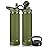 CIVAGO 24 oz Insulated Water Bottle With Straw, Stainless Steel Sports Water Flask Cup with 3 Lids (Straw, Spout and Handle Lid), Double Walled Travel Thermal Canteen Mug, Army Green