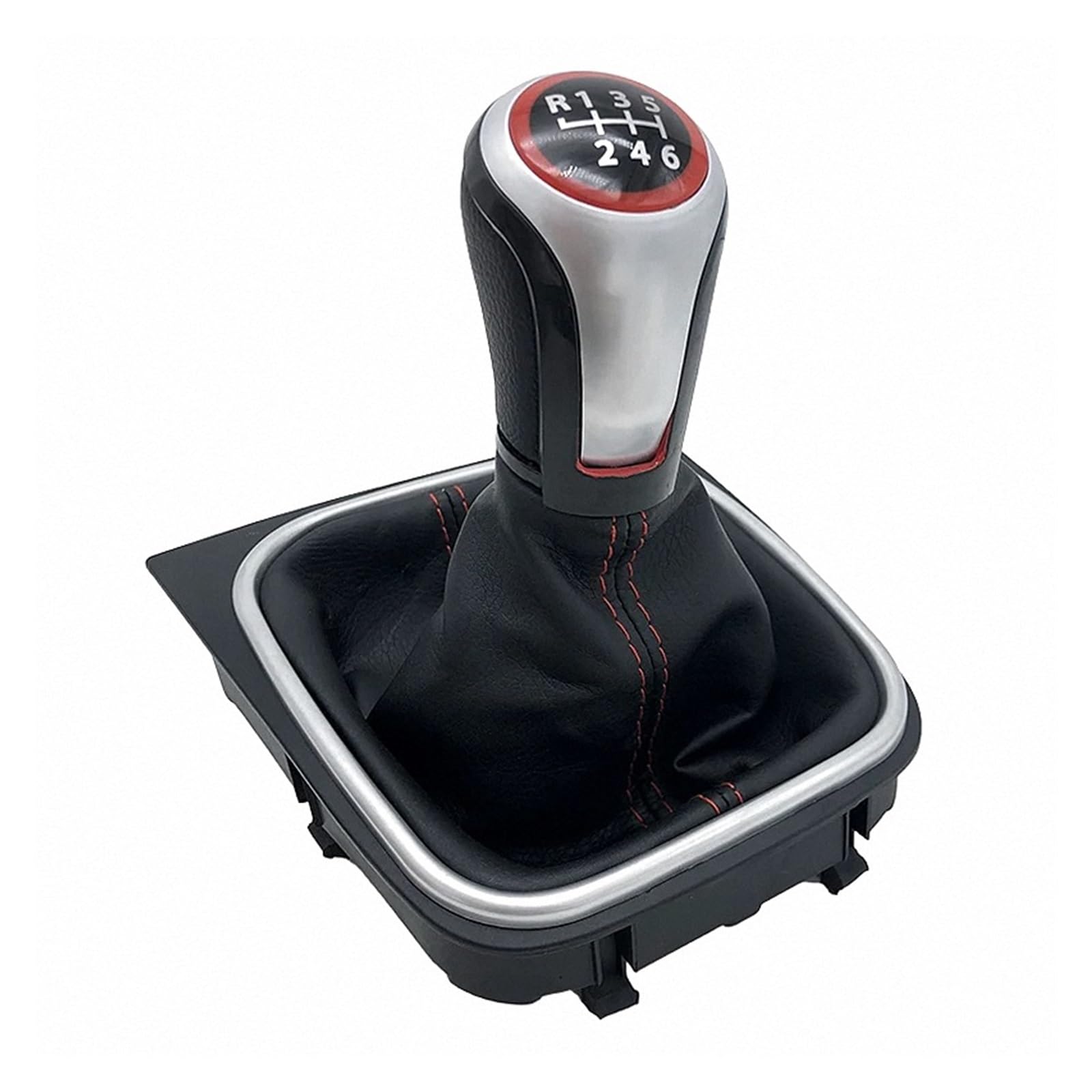 Kunyos 6 Speed Red Sporty Shift Knob For Vw For Golf 6 Mk6 Vi 5 V Mk5 For Jetta R32 2004 -2014