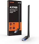 Tenda WiFi Adaptateur pour bureau PC, AX900 WiFi 6- Double bande 600Mbps 5GHz/ 286Mbps 2,4 GHz, 6dBi Antenne à gain élevé, sans fil WiFi Adaptateur, Construisez le pilote pour Windows 11/10/7/ USB WiFi - C'est pas vrai.U11Pro)