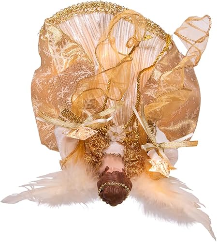 Miniatura 6 de Kurt S. Adler Ángel Dorado de Luz Clara UL 10 de 12 Pulgadas para la Copa del Árbol, Multicolor