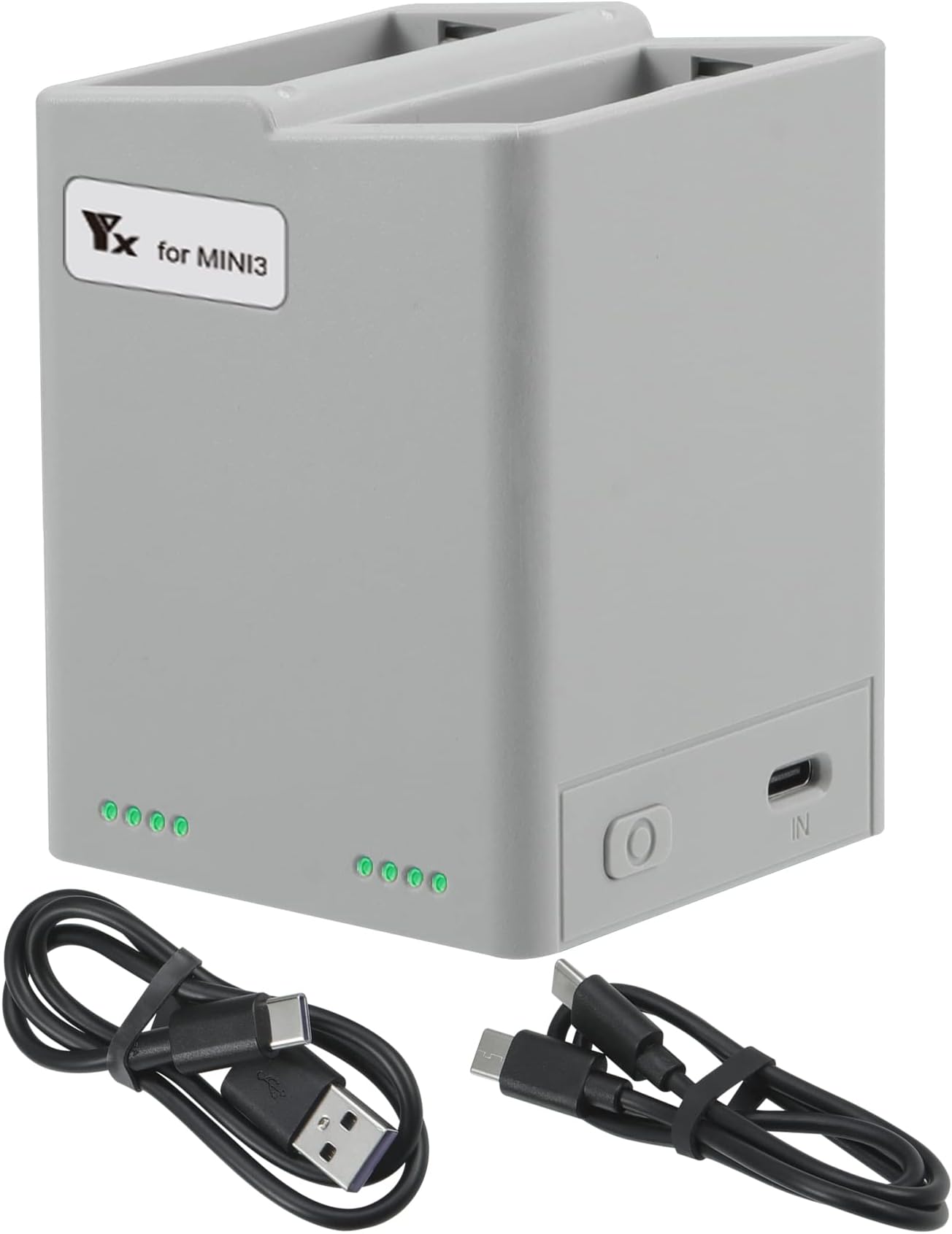 Two-Way Battery Charging Hub for DJI Mini 3,Mini 3/4 Pro Drone,Charge Two Batteries in Sequence,Check Battery Level Charger Accessories