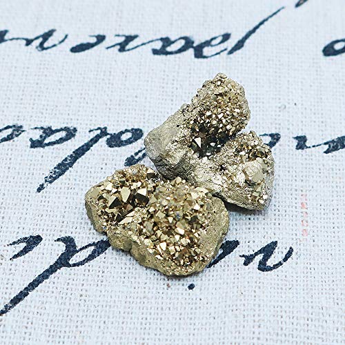 Namvo 2pcs natürliche Pyrit Stein und Mineralien natürlichen Kristall Quarzstein für Wahrsagerei Chakra Energie Heilsteine