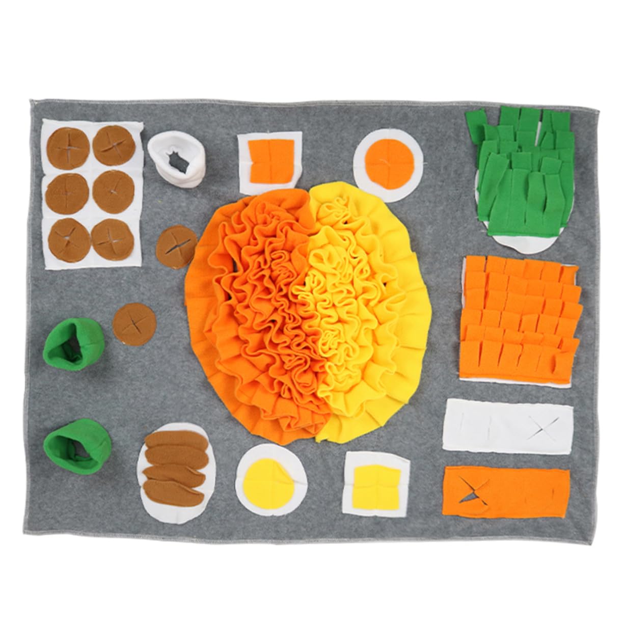 Totority Pet Sniffing Mat Creative Slow Feeder Mat for Dogs Choke Design Durable Dog Snuffle Mat for Encouraging Natural Foraging Skills for All Breeds