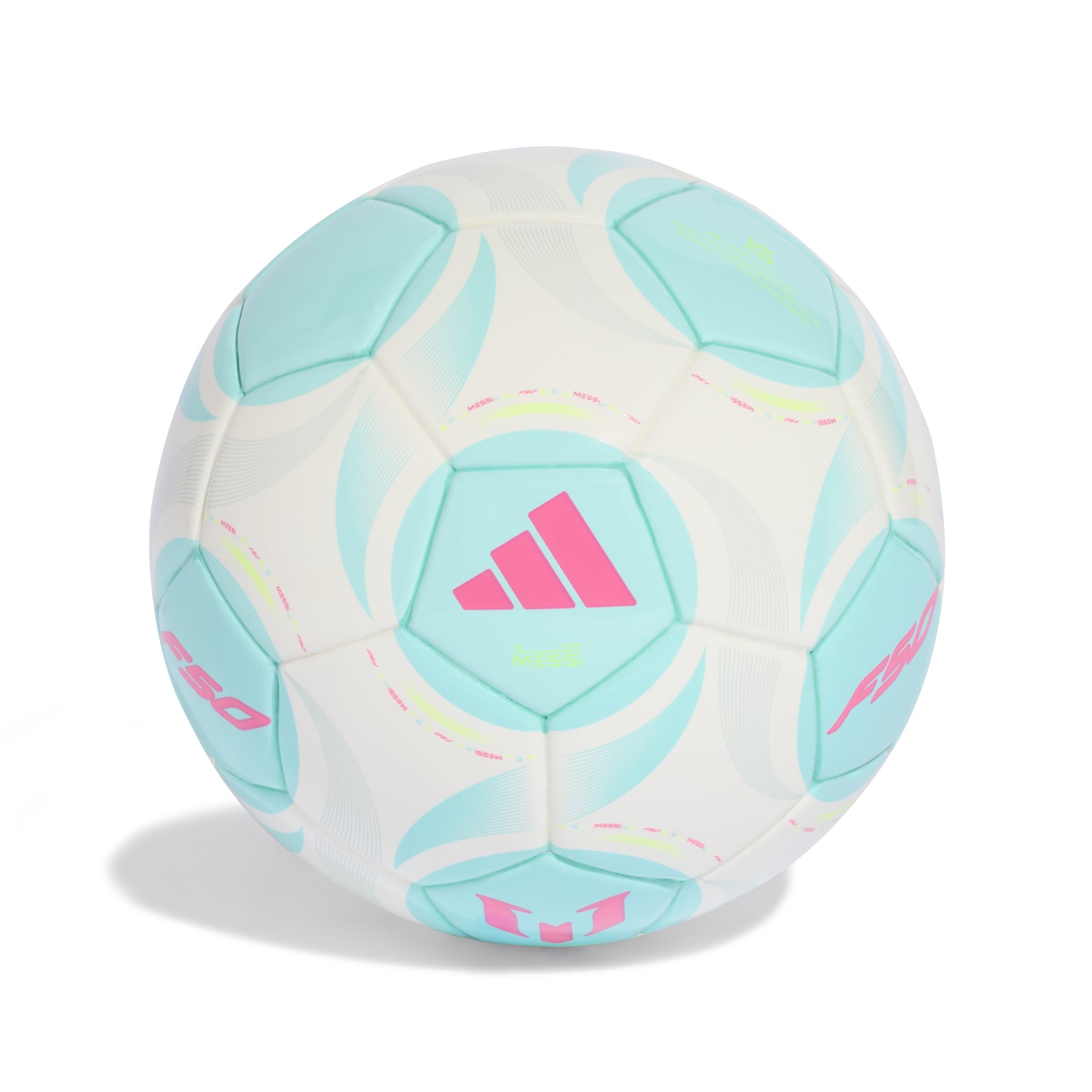 adidas Unisex MESS MINI BALL, white/flash aqua/halo mint, 1