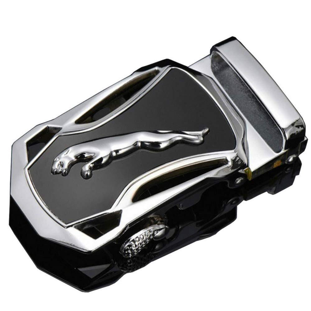 RTGGSEL Men's 40mm Ratchet Belt Buckle Only for 1 3/8 Slide Belt Strap Automatic Leather Belt Buckle Replacement (8)
