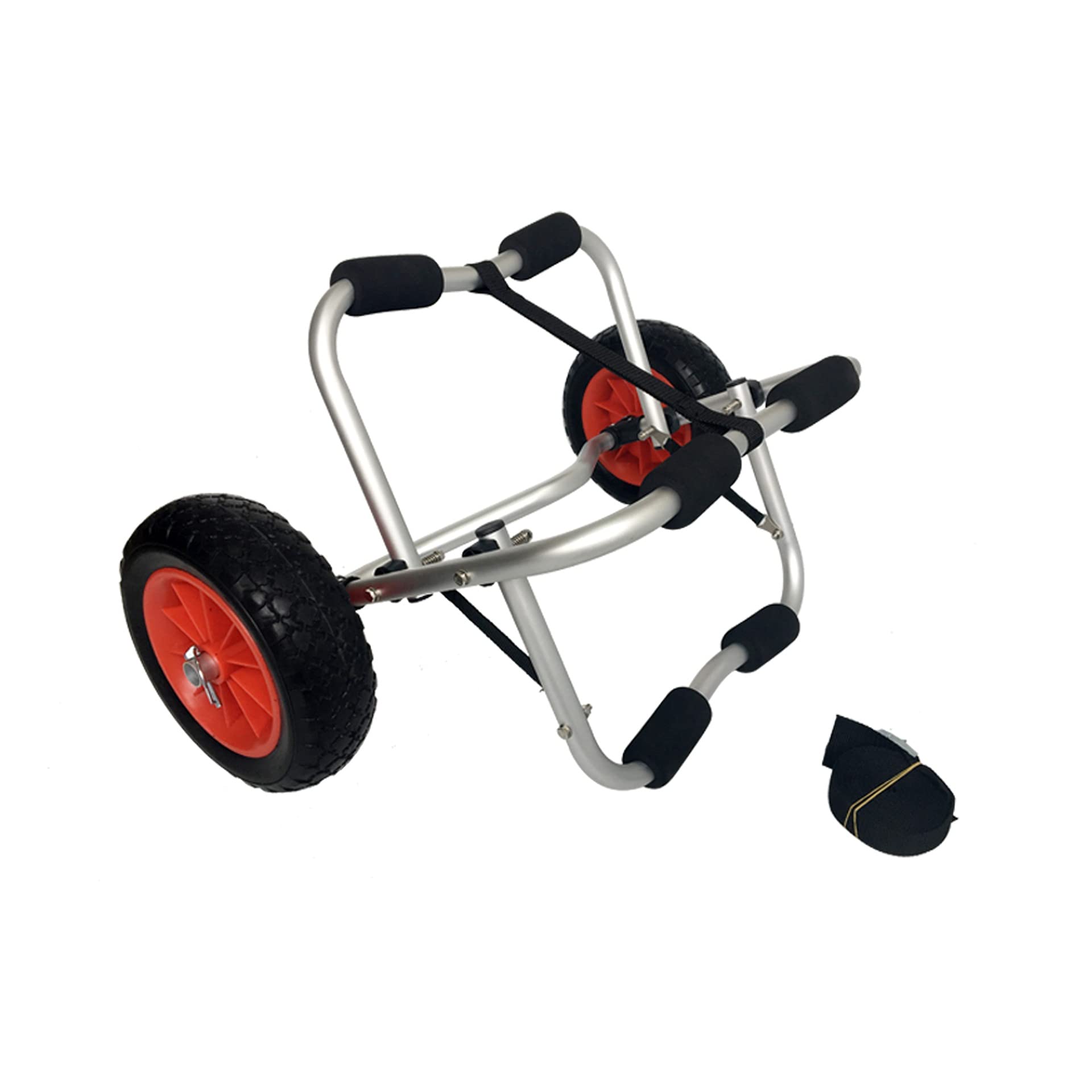 Carrello per Kayak, Carrello per Canoa per Barca Pieghevole, Telaio in Alluminio per Trasporto Rimorchio per Carrelli con Ruota da 10 Pollici, capacità di Carico di 80 kg