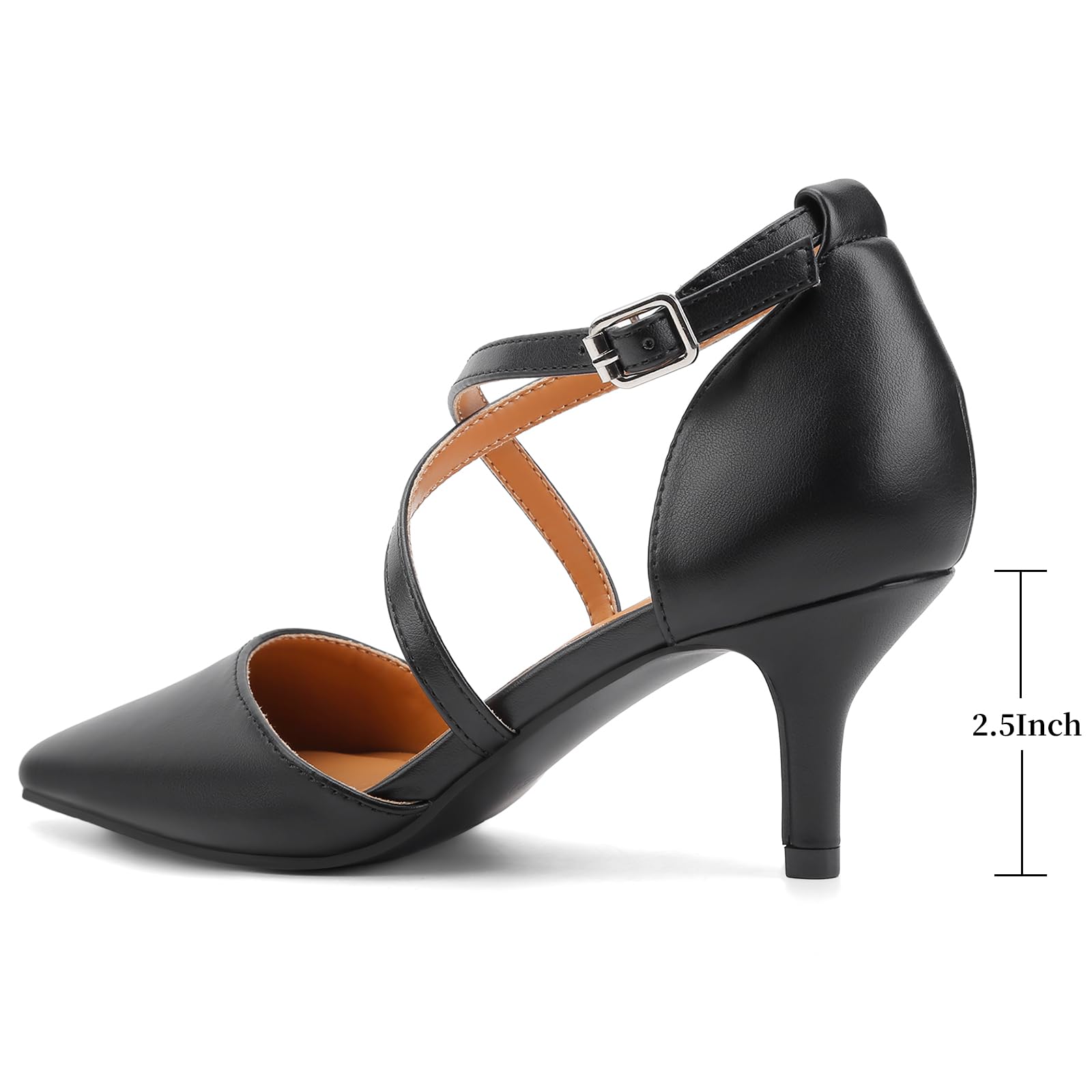 Greatonu Sandali con Tacco Gattino Punta Chiusa Scarpe da Festa Donna